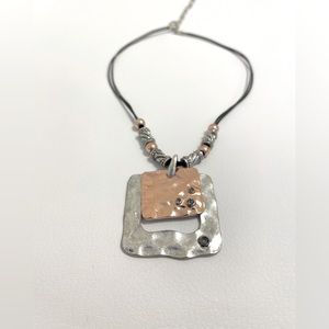 Vintage America Bronze and Silver Necklace